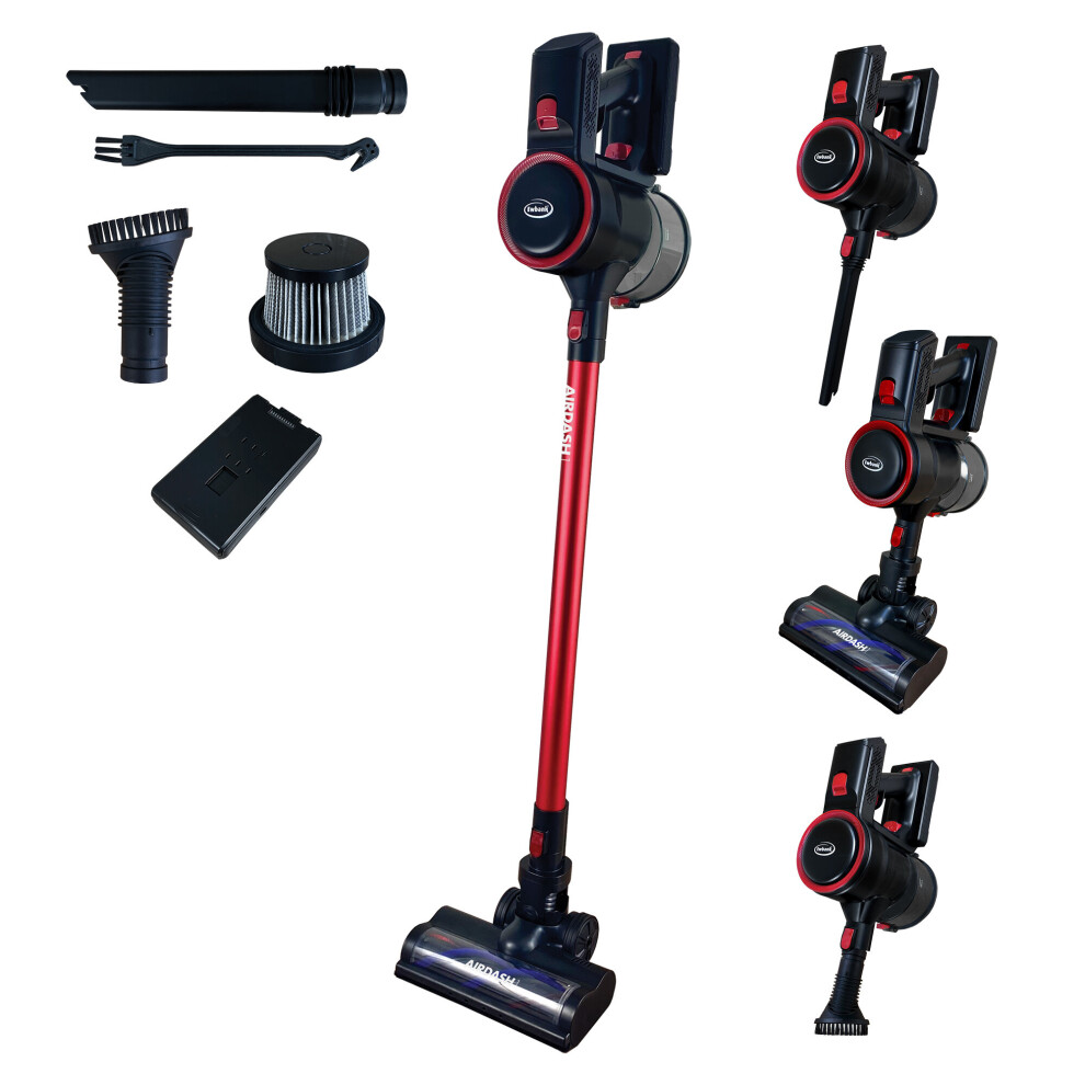 Ewbank EWVC3210 AIRDASH1 2-In-1 Cordless Stick Vacuum Cleaner, Red/Black