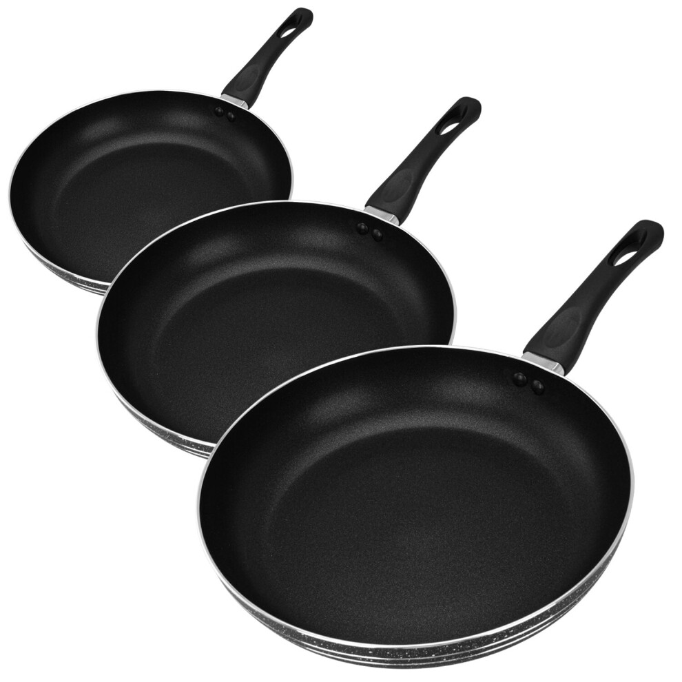 Royalford Fry Pan Set of 3 | Aluminium Non-Stick Frying Pan