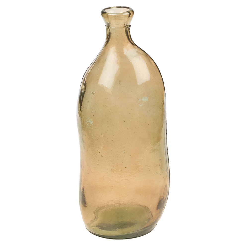 (Brown) 36cm 3.1L Recycled Coloured Glass Lea Flower Vase