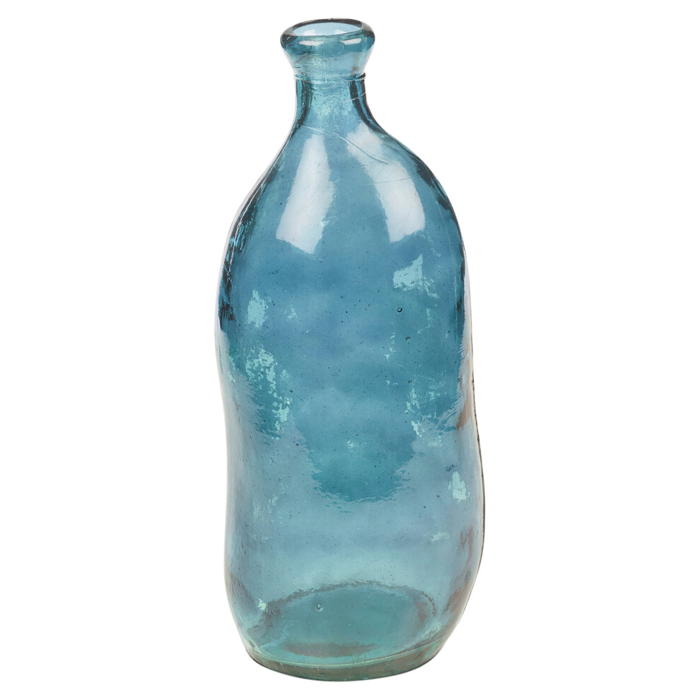 (Grey) 36cm 3.1L Recycled Coloured Glass Lea Flower Vase