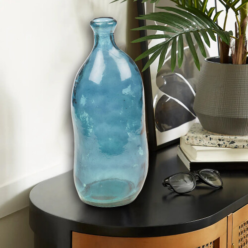 URBN Living (Grey) 36cm 3.1L Recycled Coloured Glass Lea Flower Vase 1
