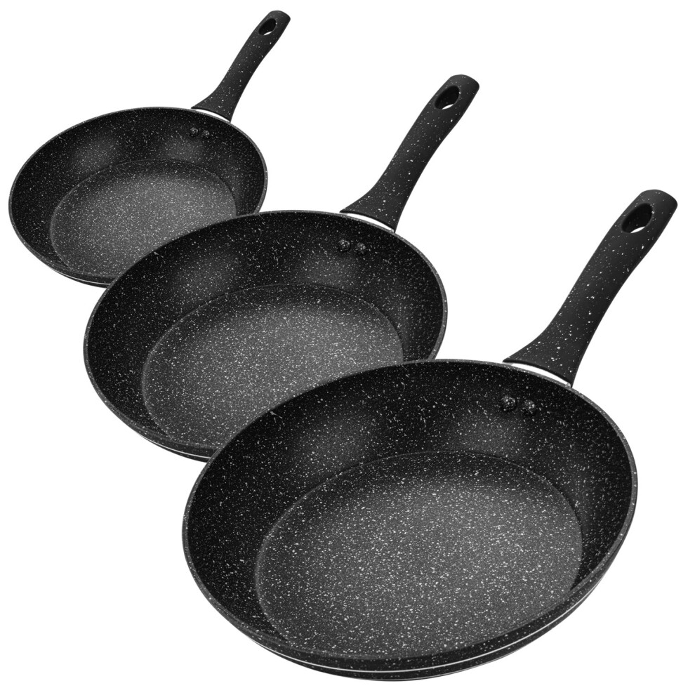 Royalford Non-Stick Frying Pan Set Forged Aluminium Granite Coating