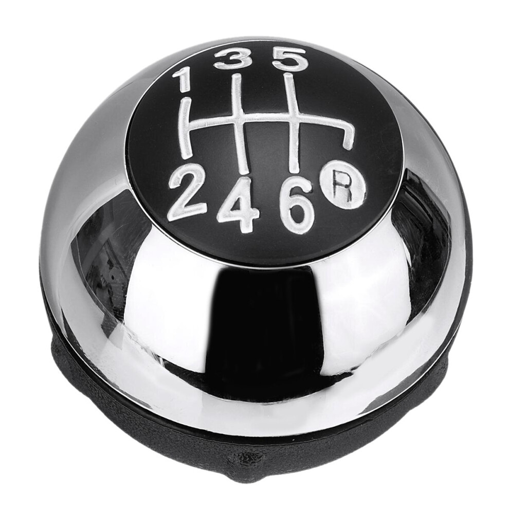 6 Speed Gear Stick Shift Lever Knob Manual Transmission 55344048 For 500 2012-2018 Bright Silver 4763815855802