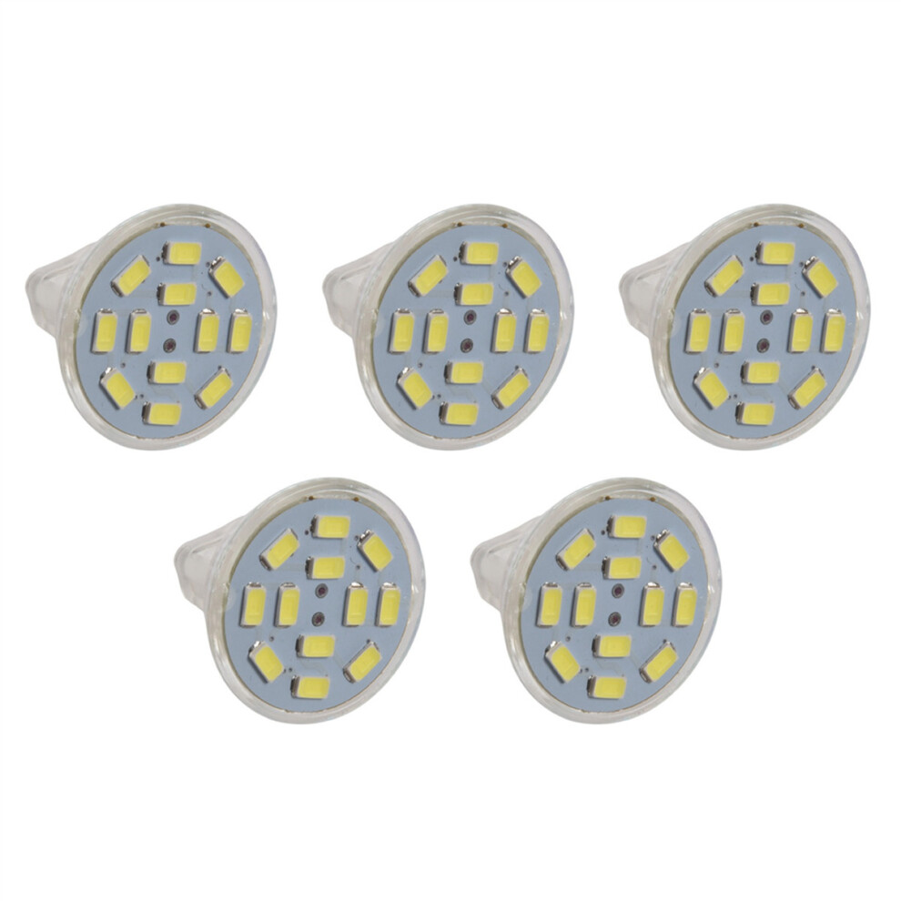 5X 6W GU4(MR11) LED Spotlight MR11 12 SMD 5730 570 DC 12V, White