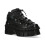 New Rock (44) NEW WALL106-S13 Unisex Metallic Black Leather Boot 3