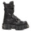 New Rock (39) NEW M-422-S1 Unisex Metallic Black Leather Boots 1