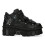 New Rock (44) NEW WALL106-S13 Unisex Metallic Black Leather Boot 1