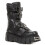 New Rock (42) NEW M-422-S1 Unisex Metallic Black Leather Boots 2