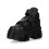 New Rock (41) NEW WALL285-S2 Unisex Metallic Black Leather Boots 5