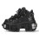 New Rock (45) NEW WALL106-S10 Unisex Metallic Black Leather Boot 3