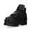 New Rock (39) NEW WALL285-S3 Unisex Metallic Black Leather Boots 5