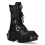 New Rock (40) NEW WALL1473-S3 Unisex Metallic Black Gothic Boot 3