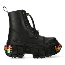 (44) NEW WALL83CCT-S8 Unisex Metallic Black Boots