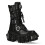 New Rock (46) WALL1473-S11 Unisex Metallic Black Gothic Boot 2