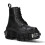 New Rock (41) New WALL083C-S4 Unisex Metallic Black Leather Boot 3