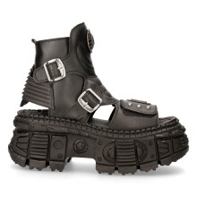 (45) New BIOS106-V3 Black VEGAN Leather Unisex Sandal