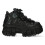New Rock (41) New WALL106-S12 Unisex Metallic Black Leather Boot 1