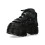 New Rock (42) New WALL106-S12 Unisex Metallic Black Leather Boot 5