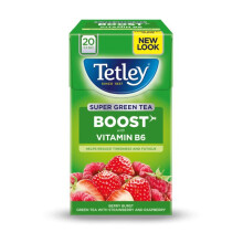 Tetley Boost Strawberry & Rasberry 20 Bags (Pack of 4)