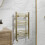 DuraTherm Heated Towel Rail Brushed Brass 750 x 450mm Flat 2