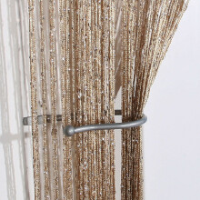 (Champagne) Glitter String Door String Curtain Panels Fly Screen Room Divider Voile Curtains