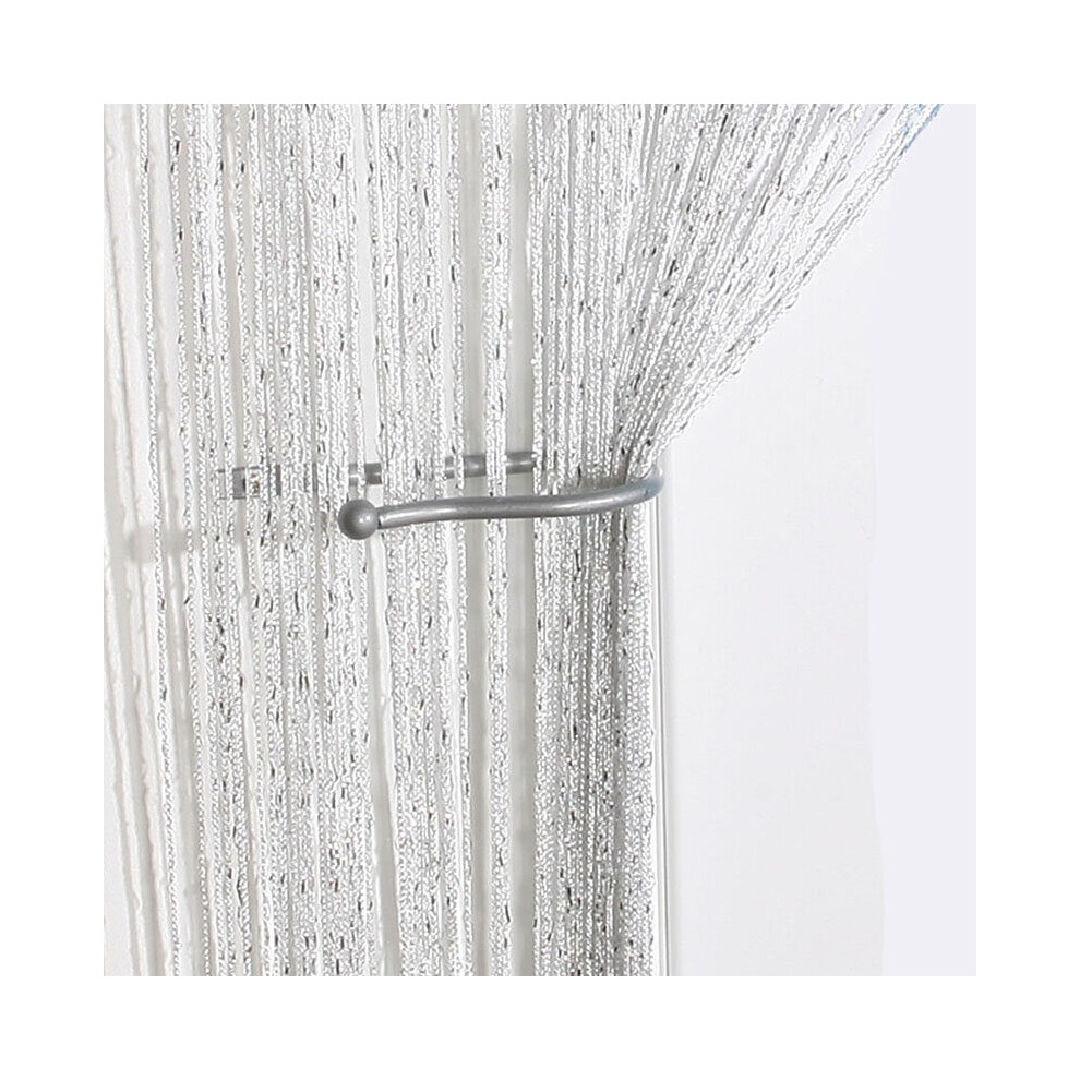 (White) Glitter String Door String Curtain Panels Fly Screen Room Divider Voile Curtains-image-OPC-PC8RYS7-NEW