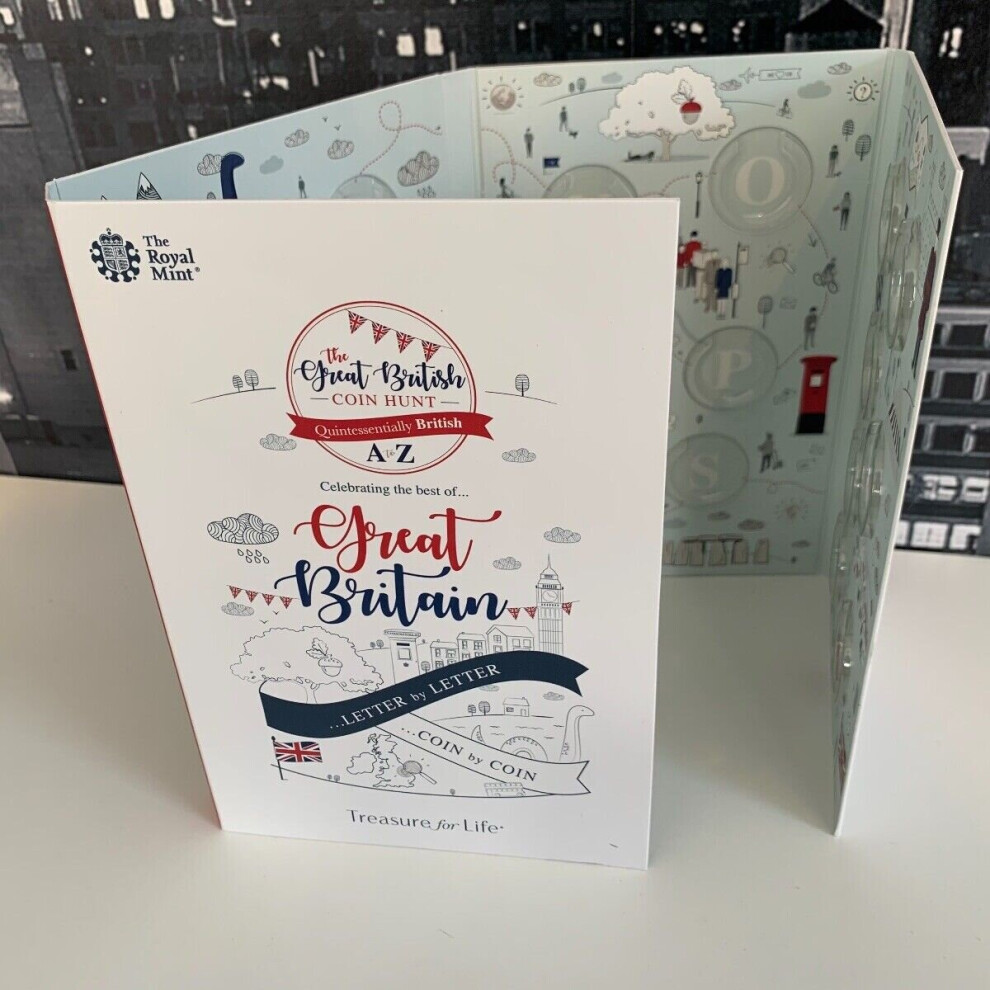 Royal Mint 2018 10P Collectors Coin Album Folder British Coin Hunt