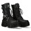 New Rock (38) NEW WALL373-S5 Unisex Metallic Black Leather Boots 2