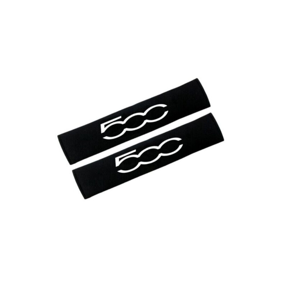 Paktoo 2Pcs Fiat 500 Soft Plush Seat Belt Cover Shoulder Pad