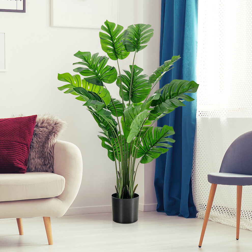 152CM Artificial Tree Faux Monstera Deliciosa Plant W/ Cement Pot