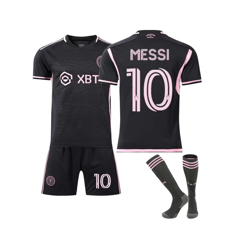 (MESSI 10, Kids 28(150-160CM)) 2324 Miami Soccer Jersey With Socks 