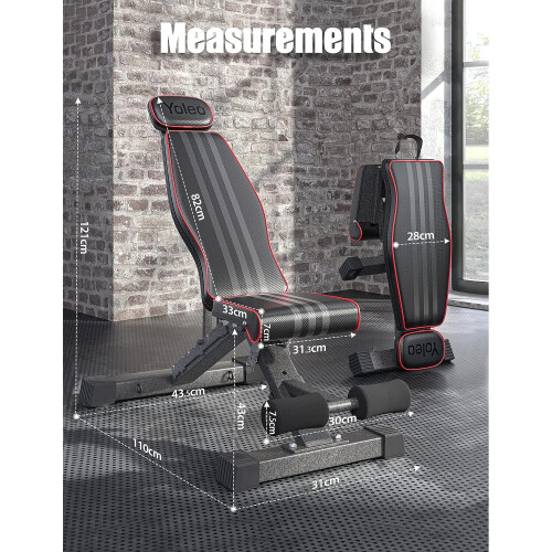 YOLEO 660LBS Adjustable Strength Training Bench, Incline/Decline Bench for Full Body Workout 2