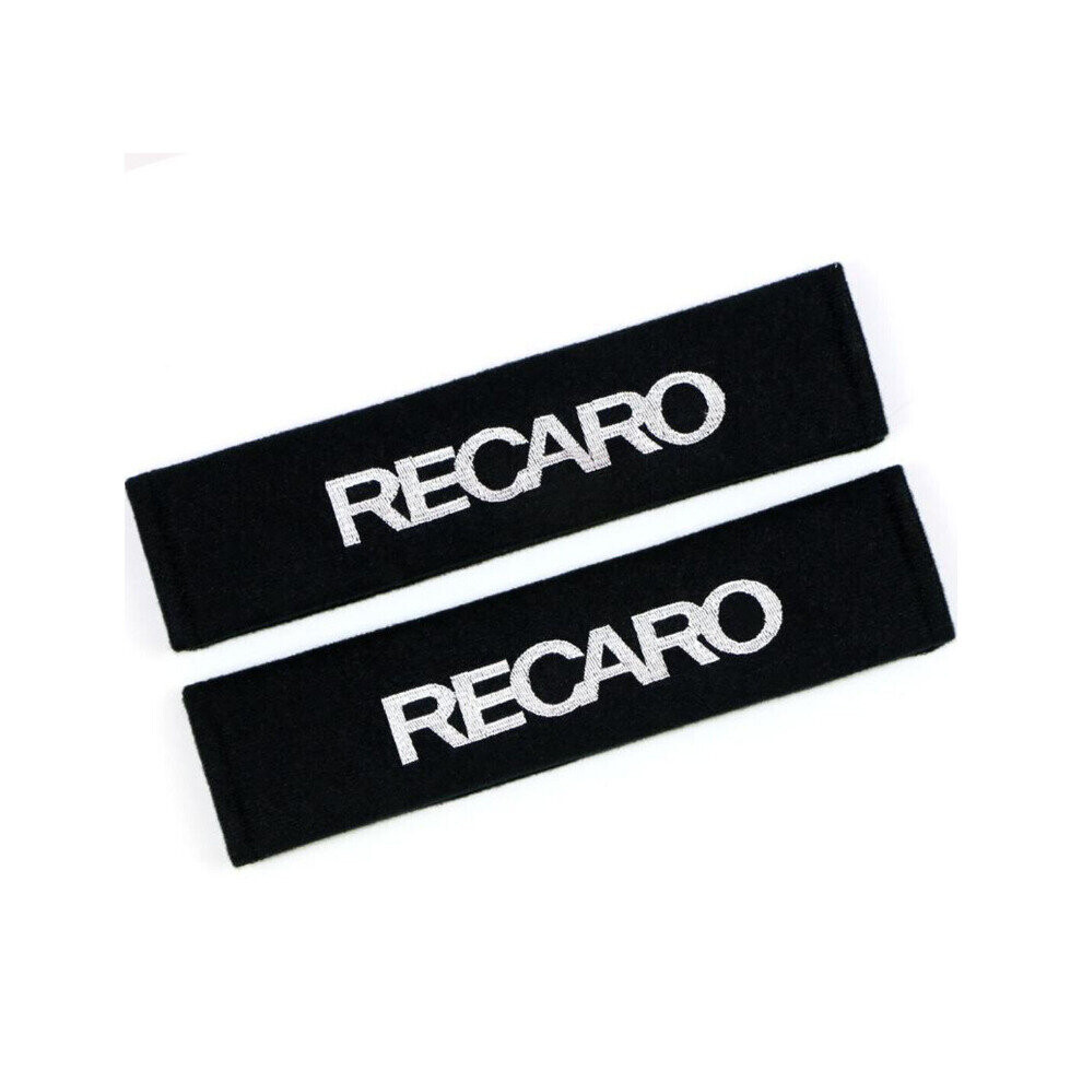 2pcs Recaro Soft Plush Seat Belt Cover Shoulder Pad