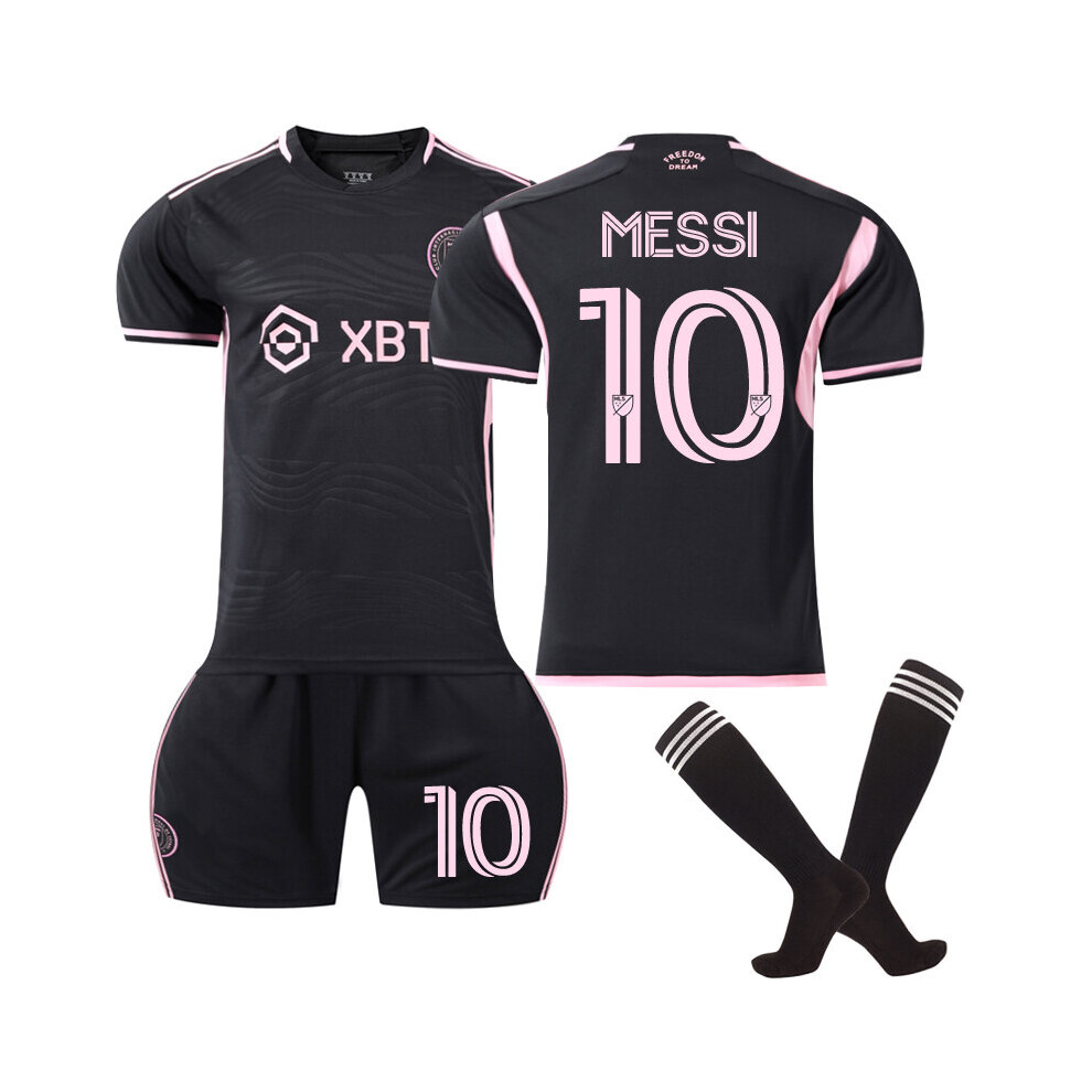 (26) 2324 Miami Jerseys #10 Macy's Major League Soccer Jerseys Home Away Black Pink Set With Socks 