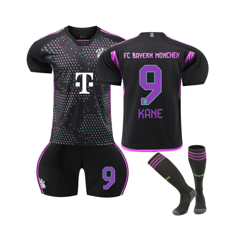 (S) 2324 Bayern Away Shirt No. 9 Kane Jersey Set with Socks 