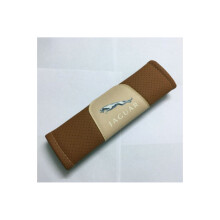 2pcs Jaguar Seat Belt Cover Shoulder Pad Microfiber Soft Leather