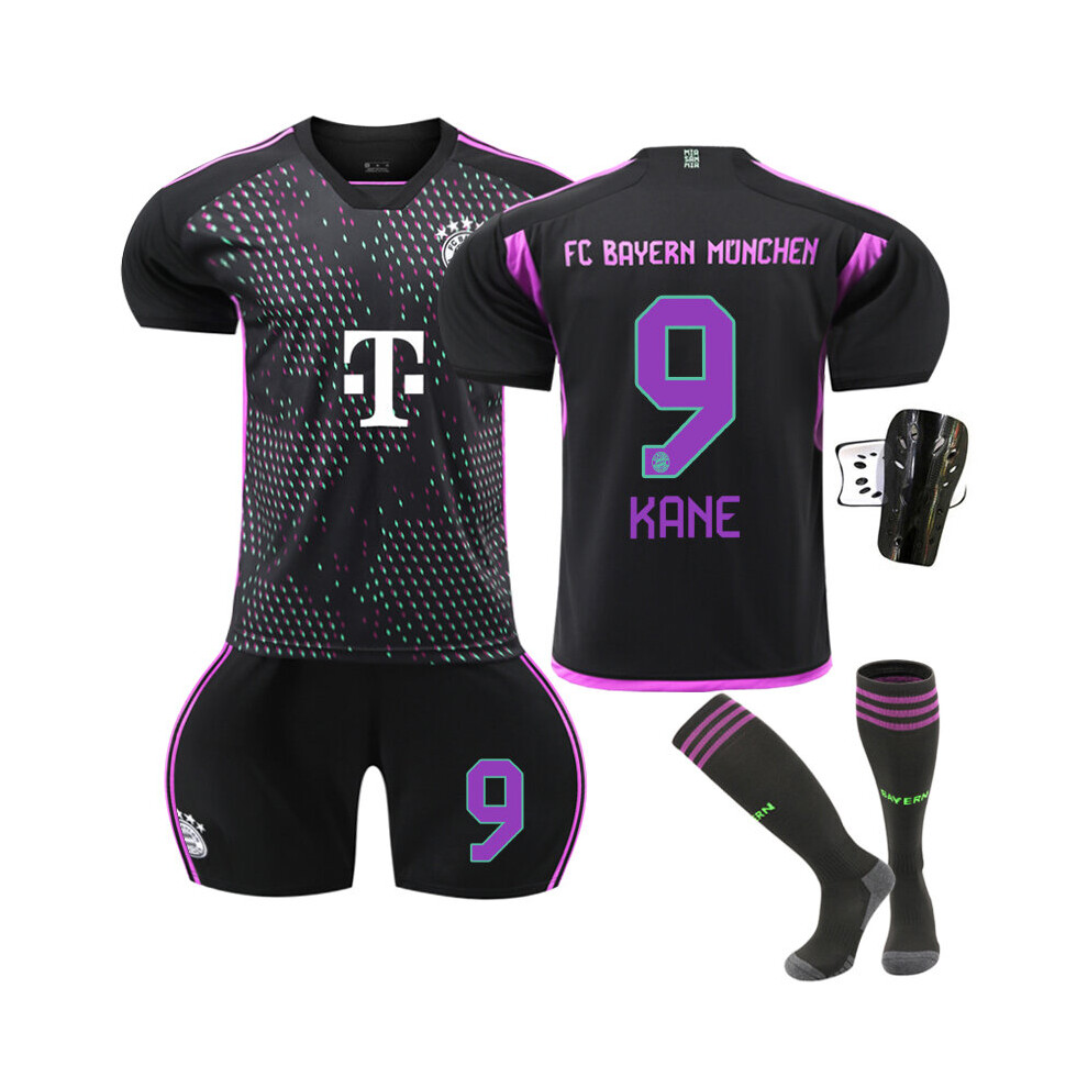 (22) 2324 Bayern Away Shirt No. 9 Kane Jersey Set with Socks and Protector 