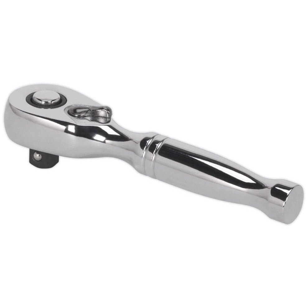 Sealey Ak660s Stubby Ratchet Wrench 1/4"Sq Drive Pear Head Flip Reverse