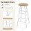 Casart 3PCS Bar Table Chairs Set Industrial Pub Table & Stools w/ Wine Racks 7