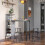 Casart 3PCS Bar Table Chairs Set Industrial Pub Table & Stools w/ Wine Racks 3