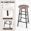 Casart 3PCS Bar Table Chairs Set Industrial Pub Table & Stools w/ Wine Racks 8