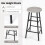 Casart 3PCS Bar Table Chairs Set Industrial Pub Table & Stools w/ Wine Racks 8