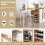 Casart 3PCS Bar Table Chairs Set Industrial Pub Table & Stools w/ Wine Racks 9