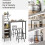 Casart 3PCS Bar Table Chairs Set Industrial Pub Table & Stools w/ Wine Racks 6