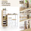 Casart 3PCS Bar Table Chairs Set Industrial Pub Table & Stools w/ Wine Racks 6