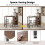 Casart 3PCS Bar Table Chairs Set Industrial Pub Table & Stools w/ Wine Racks 7