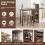 Casart 3PCS Bar Table Chairs Set Industrial Pub Table & Stools w/ Wine Racks 9