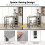 Casart 3PCS Bar Table Chairs Set Industrial Pub Table & Stools w/ Wine Racks 7