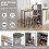 Casart 3PCS Bar Table Chairs Set Industrial Pub Table & Stools w/ Wine Racks 9