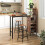 Casart 3PCS Bar Table Chairs Set Industrial Pub Table & Stools w/ Wine Racks 1